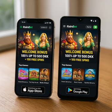 Rainbet - Apps til iOS og Android - QR-kode adgang